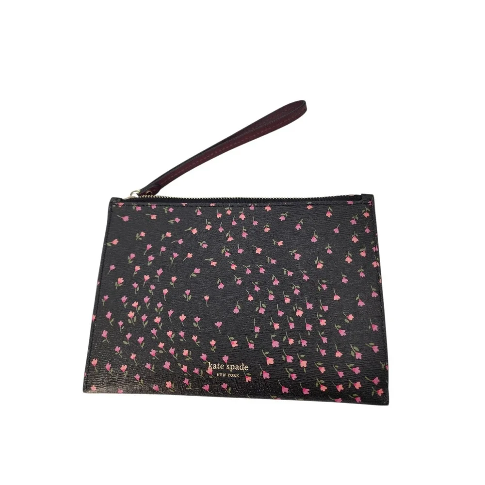 Kate Spade Spademals Money Bunny Rabbit meadow flowers‎ Wristlet small Purse